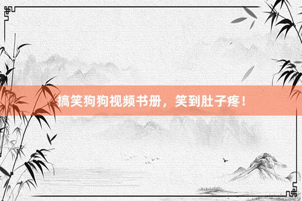 搞笑狗狗视频书册,笑到肚子疼!